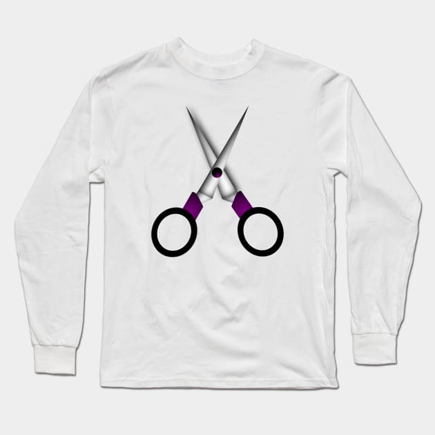 scissors Long Sleeve T-Shirt by Menu.D